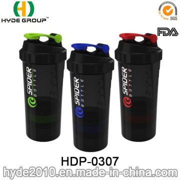 500ml BPA frei Kunststoff Spider Shaker Flasche, Kunststoff Protein Shaker (HDP-0307)